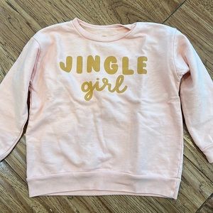 Kind kids club jingle girl pink sweatshirt 6/7